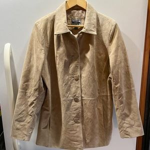AR A. Bernardo Genuine Leather Suede Jacket Mens L Fully Lined